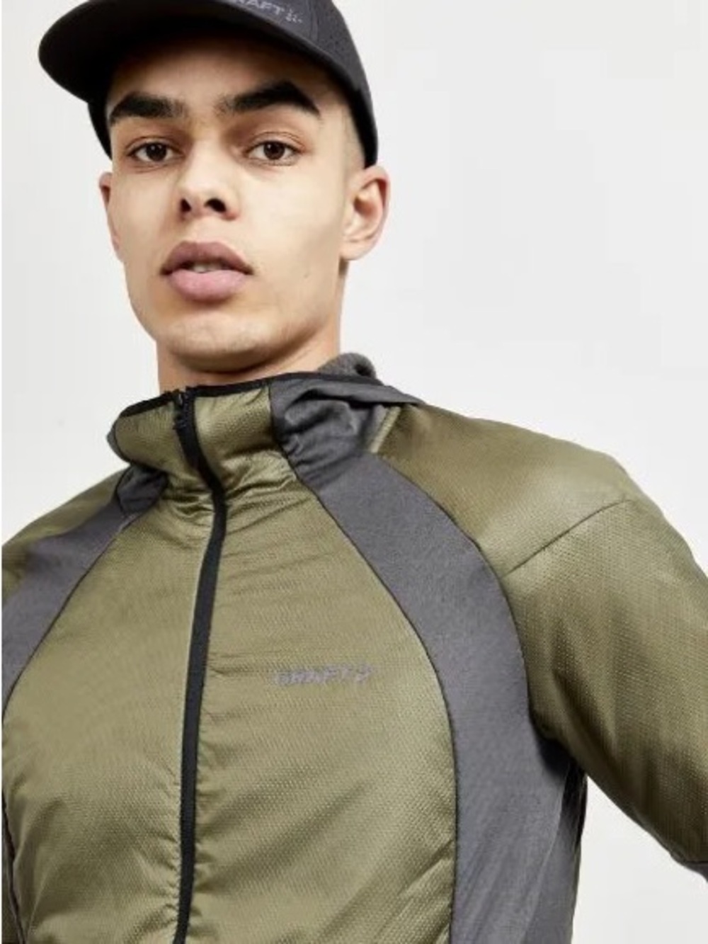 Craft Men's Olive Green Hooded Jacket ADV Hybrid Thermal Midlayer - large, NWT